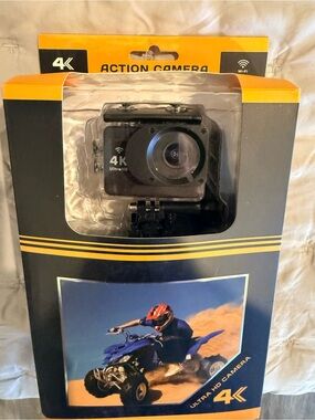 4K Action WaterProof Camera - Black - Ultra HD Wi-Fi New in box